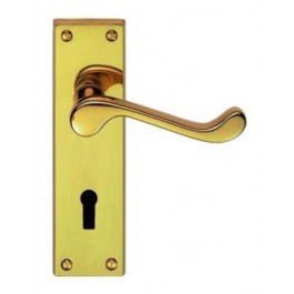 DL54pb polished brass lock handle