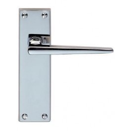 DL76cp polished chrome latch handle short plate