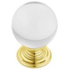 Lead Crystal Clear Cupboard Knob FTD290