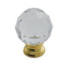 Lead Crystal Clear Faceted Cupboard Knob FTD670