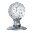 AC013cp polished chrome and bubble crystal door knob