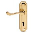 DL68pb polished brass lockhandle