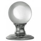 AC010sc satin chrome and clear crystal door knob