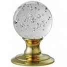 AC013pb polished brass and bubble crystal door knob