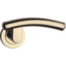 AQ7pb polished brass lever handle on rose Esprit 2