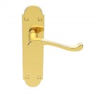 DL167pb polished brass latch handle