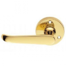 DL32pb Victorian Ascot Polished Brass Heavy Lever on Round Rose