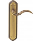 DL345fb florentine bronze latch handle on long backplate