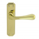 DL411pb Eden polished brass latch handle