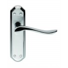 DL451sccp satin chrome/polished chrome latch handle short plate