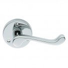 DL56 Victorian Scroll Door Handle on Round Rose