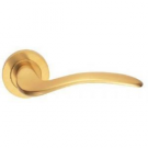 SA5pb Salina polished brass door handle on rose 