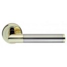 SZM160ebcp electro brassed/polished chrome Trend dual finish door handle on rose