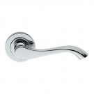 SZS130 Serozzetta 2 BLANCO Chrome Door handle on Rose