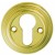 DK1pb polished brass euro escutcheon